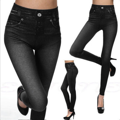 

Tailored Women Trouser Jeggings Stretchy Slim Leggings Fashion Skinny Pants Black