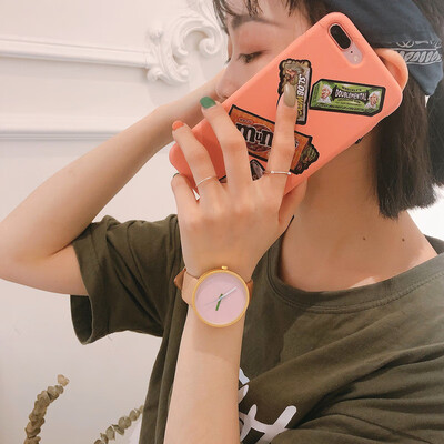 

Korean creative watches men&middle school students Korean version of simple leisure atmosphere retro bf womens watches