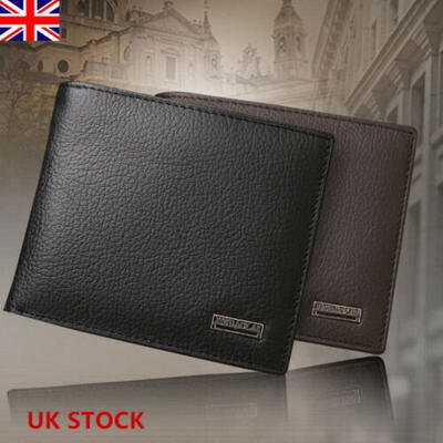

UK Mens Leather Bifold Wallet Safe ID Protection Contactless Card Blocking Purse