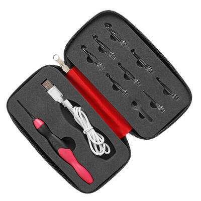 

9 in 1 USB Light Up Crochet Hooks Knitting Needles LED Sewing Tools Set Kit