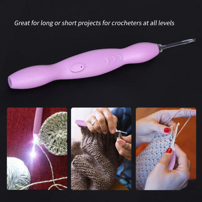 

Greensen 9 in 1 USB Rehargeable Light Up Crochet Hooks Needles Hand Weave Sewing Tools Set
