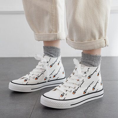 

2019 autumn new style high-help canvas shoes womens shoes Korean style womens shoes womens small white board shoes