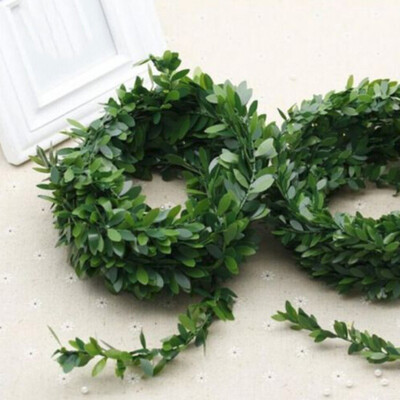 

75m Green Leaf Iron Wire Artificial Wreath Rattan For DIY Wedding Decoration