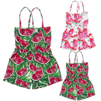 

Toddler Kids Baby Girls Clothes Off Shoulder Rompers Jumpsuits Playsuit Shorts