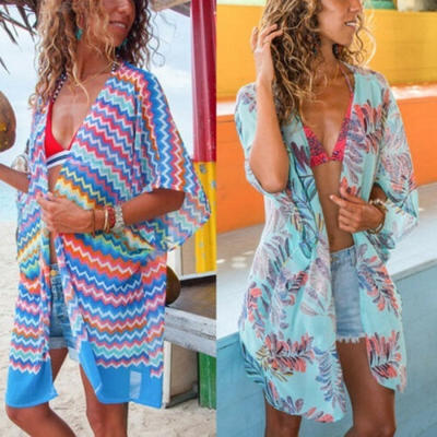 

Women Summer Chiffon Bikini Cover Up Swimwear Kimono Bathing Suit Beach Dress