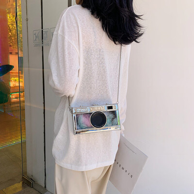 

Tailored Fashion Women Camera-Like Leather Shoulder Bag Crossbody Bags Chain Weird bags