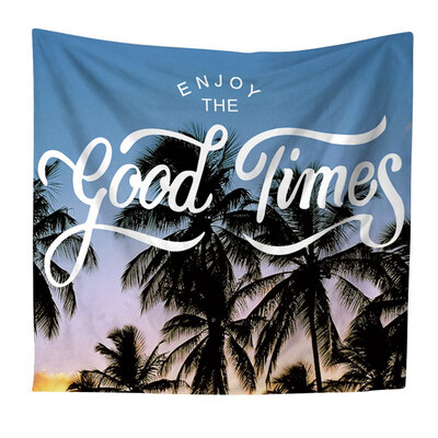 

Scandinavian coco seascape velvet tapestry Creative home decorations Living room bedroom dorm decoration