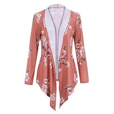 

Toponeto Women Winter Long Sleeve Printing Plus Size Open Blazer Cardigan Coat