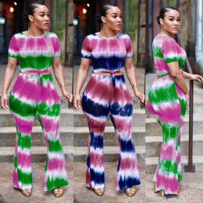 

Fashion Womens Crop Top Wide Legs 2Pcs Bodycon Jumpsuit Trousers Party Clubwear
