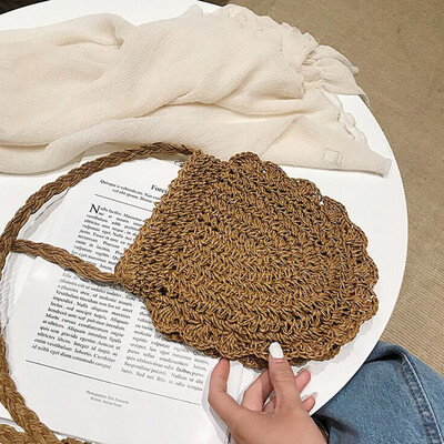 

Tailored Women New Hand Woven Bag Beach Seaside Vacation Messenger Shoulder Bag