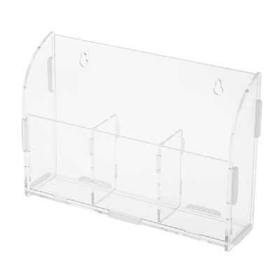 

Acrylic Remote Control Storage Box Sundries Holder Wall Mounted Bin Storage Rack Container w3 Lattices for Home Office