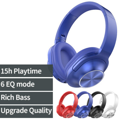 

Upgrade Wireless Bluetooth Headphone with Microphone&Volume control Support Hand-free Build in 6mode EQ Support TF with FM 1