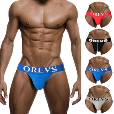 

Men Jock Strap Cotton Sport Short Briefs Breathable Underwear Bulge Pouch Thong