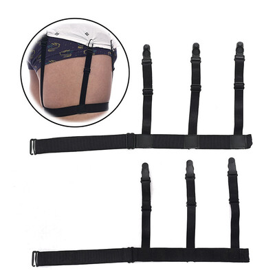 

Shirt Men Tops Anti-Wrinkle Slip Shirt Clips Sexy Comfort Nylon Straight Rings Suspenders Unisex