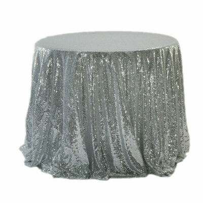 

6080120cm Sequin Glitter Tablecloth Sparkly Material Cloth Wedding Party Decor