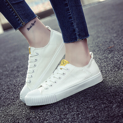 

Spring 2019 new canvas shoes womens shoes Korean version Hong Kong style retro shoes student trendy shoes leisure board shoe