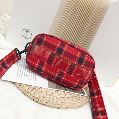 

Tailored Fashion Women Bag Cute Plaid Shoulder Bag Colorful Crossbody Bag Chest Bag