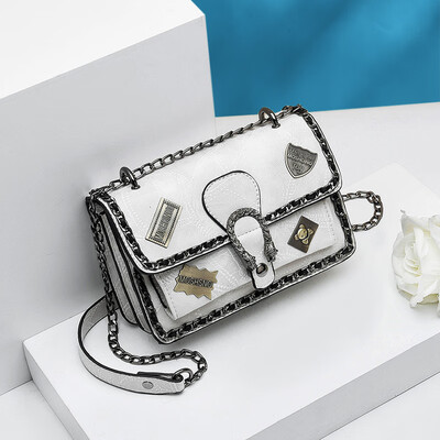 

Shangxin Bag Girl Spring&Summer Chain Slant Square Bag Labeled Girl ins Super Fire Single Shoulder Bag