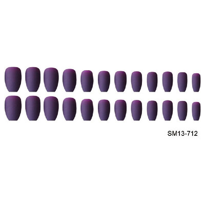 

24pcs Colorful Coffin Nails Matte False Nails Frosted Press On Nails Full Cover Medium Ballerina Artificial Nails Art Tips