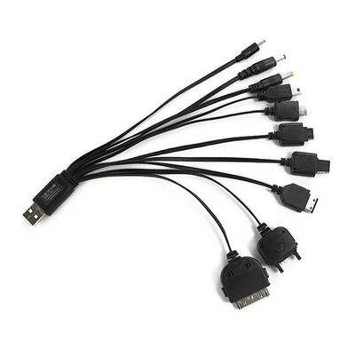 

Portable USB Data 10In1 Charger Cable for iPhone Samsung Fast Charger Cord