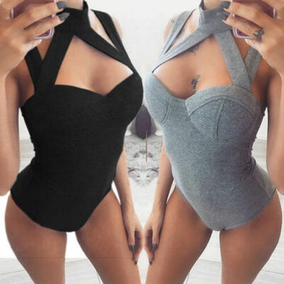 

Summer Womens Sexy Sleeveless Stretch Jumpsuit Bodysuit Clubwear Bodysuit Romper