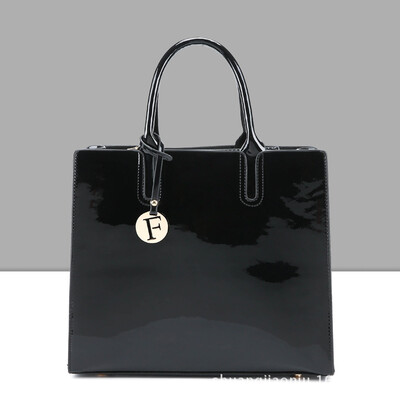 

Luxury Handbags Casual Shoulder Messenger Bags Tote Bright Solid Patent pu Leather Women Fashion Bags Ladies Simple Sac A Main
