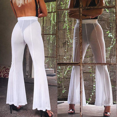 

Elegant Women Sexy Beach Mesh Sheer Bikini Cover Up Swimwear Bathing Pants Trousers