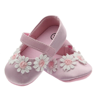 

Infant Toddler Newborn Baby Girls Flower Print Soft Sole Anti-slip Single Shoes