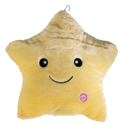 

Colorful Star Glow LED Luminous Light Pillow Cushion Soft Relax Gift Smile