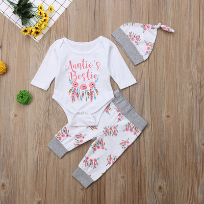 

Infant Kids Baby Girl RomperLeggings Pants Bodysuit Jumpsuit Outfit Clothes
