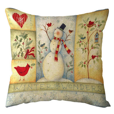 

Pastoral Style Printed Throw Pillow Case Sofa Car Waist Cushion Cover