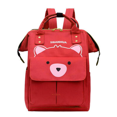 

Bear Print Mommy Travel Backpacks Big Nylon Maternity Nappy Top-handle Bags