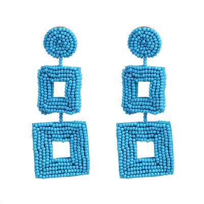 

2019 New Heart Beads Gold Metal Love Drop Earrings Hollow Geometric Earrings Women Gifts Jewelry Brincos Pendientes