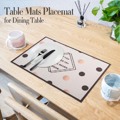 

Placemat Table Mats for Dining Table PVC Skid-proof Heat-Resistant for Kitchen