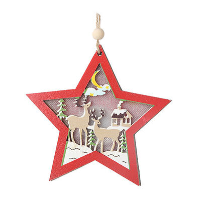 

New Hot LED Light Up Wooden Party Bedroom Holiday Decorations Decorative Hanging Ornaments Indoor Christmas Tree