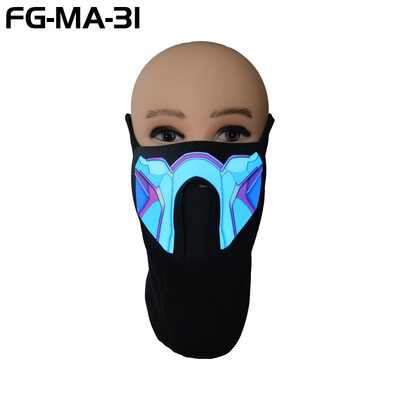 

LED Festival Party Masks Luminous Flashing Face Mask Party Glow In Dark Mask Halloween Clothing Terror Helmet Fire