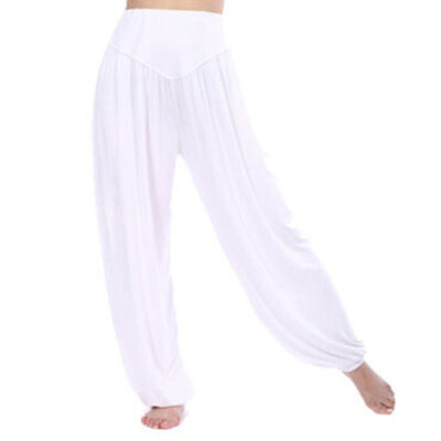 

Womens Loose Solid Yoga Pants High Waist Dance Leggings Hippy Harem Trousers