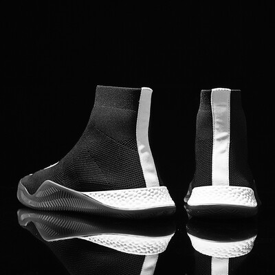

2019 new spring&summer socks shoes men hip hop high socks shoes Korean fashion breathable mesh casual sports shoes