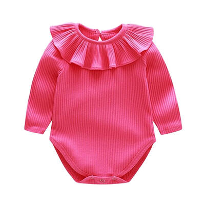 

Winter Baby Girls Rompers Princess Ruffle Collar Sweet Infants Jumpsuit