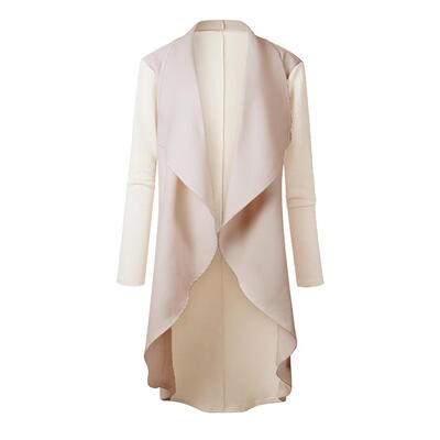 

Fashion Women Winter Irregular Trench Coat Waterfall Collar Jacket Cardigan