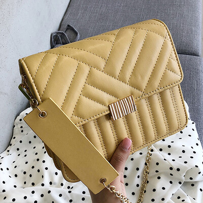 

North bag female 2019 spring&summer new tide Korean version of single shoulder small square bag simple Joker Messenger bag Lin