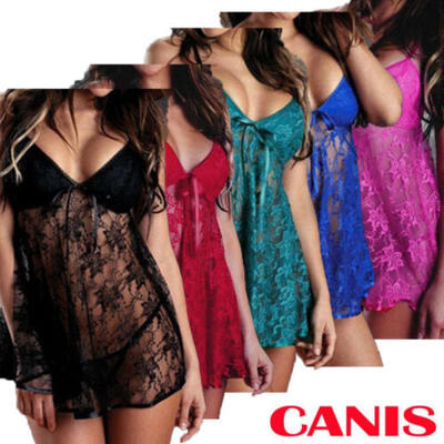

Lingerie Lace Dress Babydoll Women Underwear Nightwear Sleepwear Plus Size NEW