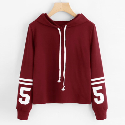 

Nomeni Women Printing Long Sleeve Hoodie Sweatshirt Hooded Pullover Tops Blouse BKL
