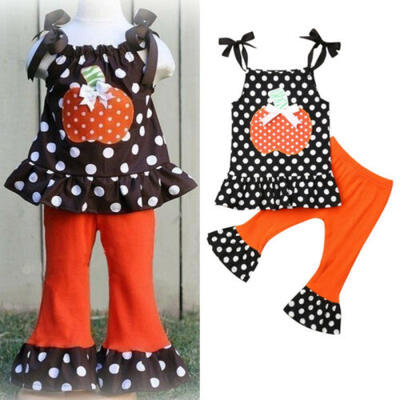 

US Newborn Baby Girl Clothes Halloween Tops Leggings Pants 2PCS Outfits Set