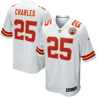 

Mens Football Jersey Kansas City Chiefs Jamaal Charles White Game Jersey