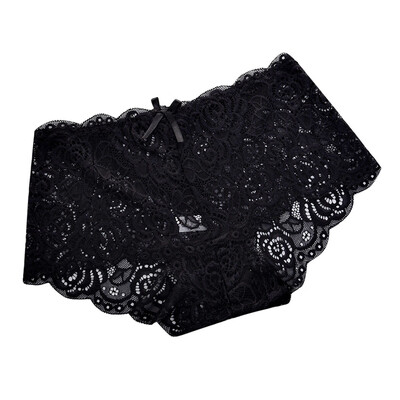 

Toponeto New Fashionable Sexy Women Lace Jacquard Breathable Hip Mid-waist Underpant