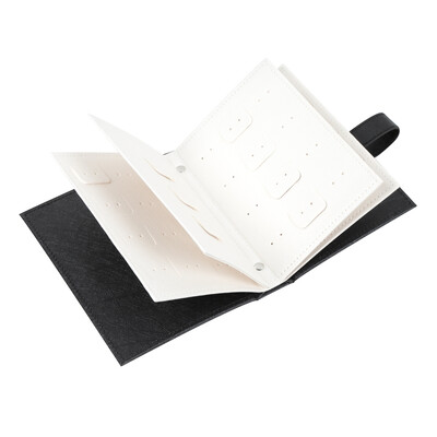 

PU Leather Portable Stud Earrings Collection Book Jewelry Organizer