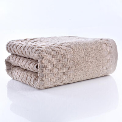 

Purified Cotton Checked Thicken Pure Color Adult Strong Water Absorption Comfortable Soft Eco-friendly Non-fading Bath Towel