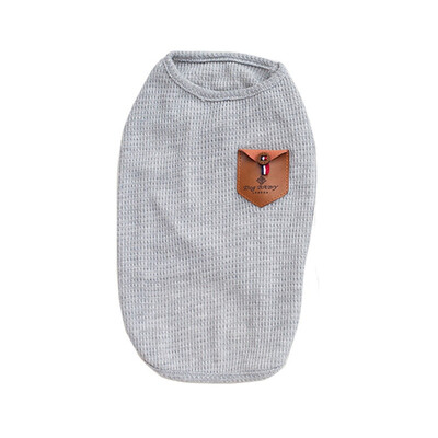 

Dog T Shirt Vest Cotton Spring Summer Solid Pocket Clothes Pet Dog Clothing For Small Dogs Chihuahua Sweatshirt