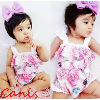

Cute Newborn Toddler Baby Girl Floral One-Piece Sleepbag Romper Sunsuit Clothes